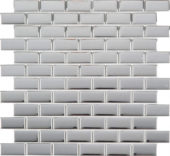 Glass Brick Chrome 1"X2" Mosaic | Alita Tile