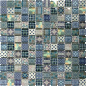 Glass Classic Décor Blue Glossy Mosaic | Alita Tile