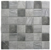 Grey Mix Recycled Glass Mix 2X2" Square Mosaic | Alita Tile