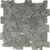 Grey Reconstituted Mini Opus Stone Interlocking Mosaic Sheet | Alita Tile