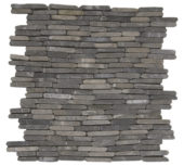 Grey Stacked Brick Marble Interlocking Mosaic | Alita Tile