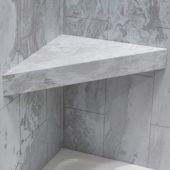 Iced Pewter Shower Bench 26x18.63x3 | Alita Tile