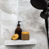 Iced Pewter Shower Shelf 14.56x7.12x2 | Alita Tile