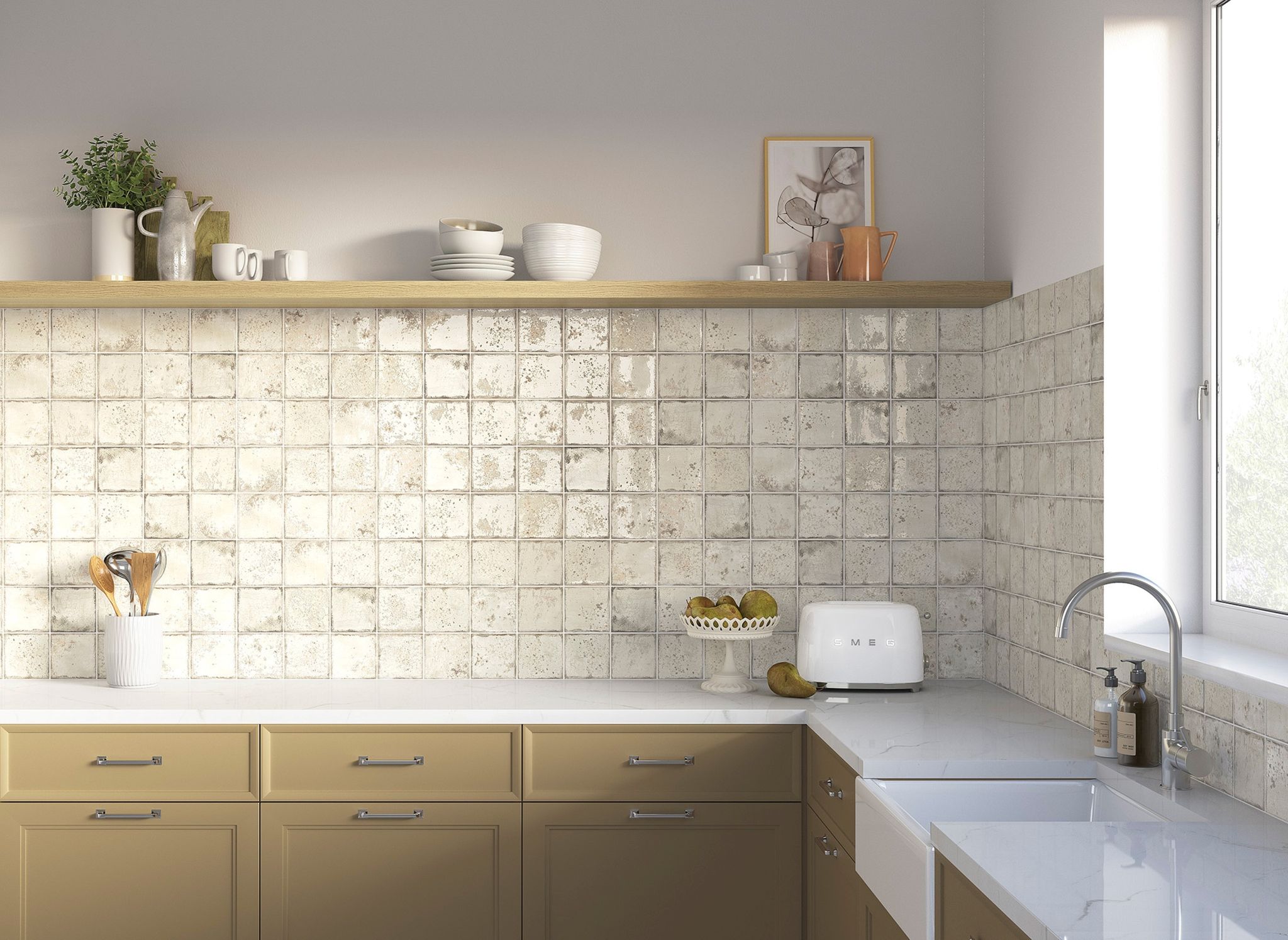 Jamaica Cream 5x5 | Alita Tile