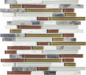 Linear Cabernet Mosaic | Alita Tile