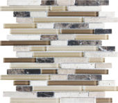 Linear Cappuccino Mosaic | Alita Tile