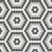 Midnight Blend Matte Hexagon Pattern Mosaic | Alita Tile