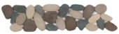 Mix Color Xl Sliced Matte Pebble Interlocking Border | Alita Tile