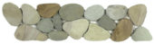 Mix Golden Sliced Matte Pebble Interlocking Border | Alita Tile