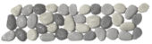 Mix Grey Reconstituted Pebble Interlocking Border | Alita Tile