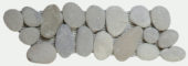Mix Grey/Beige Rectified Matte Pebble Interlocking Border | Alita Tile