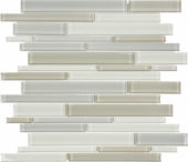 Natural Blend Random Strip Mosaic | Alita Tile