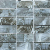 Onyx Pattern Blue Glass Sheet Mosaic | Alita Tile