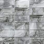 Onyx Pattern Grey Glass Sheet Mosaic | Alita Tile