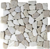 Onyx White Mini Opus Interlocking Mosaic | Alita Tile