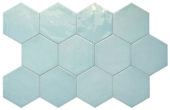 Ronda 5.5X6.3” Aqua Hexagon | Alita Tile