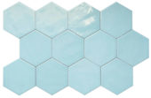 Ronda 5.5X6.3” Blue Hexagon | Alita Tile