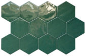 Ronda 5.5X6.3” Green Hexagon | Alita Tile