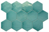 Ronda 5.5X6.3” Teal Hexagon | Alita Tile