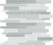Shades Of Grey Blend Random Strip Mosaic | Alita Tile