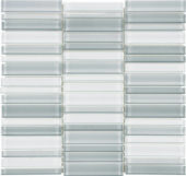 Shades Of Grey Blend Stacked Mosaic | Alita Tile