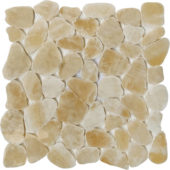 Sliced Onyx Crema Polished Mosaic | Alita Tile