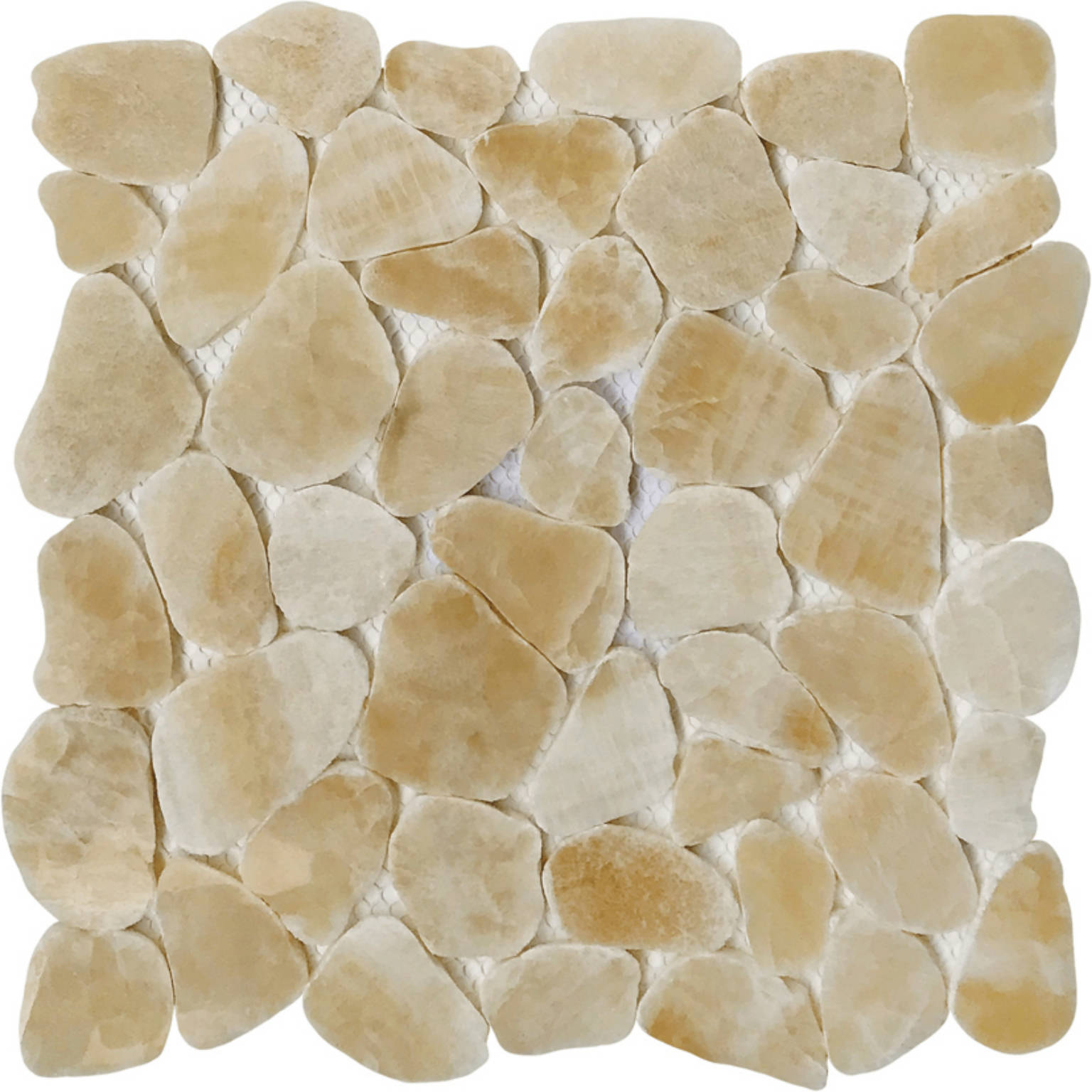 Sliced Onyx Crema Polished Mosaic | Alita Tile