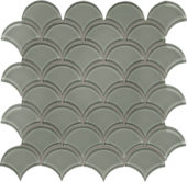 Smoke Scallop Mosaic | Alita Tile