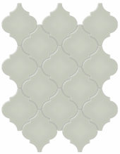 Soft Sage Glossy Arabesque Mosaic | Alita Tile