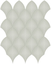 Soft Sage Glossy Scallop Mosaic | Alita Tile