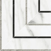 Statuario Venezia Honed Picco Mosaic | Alita Tile