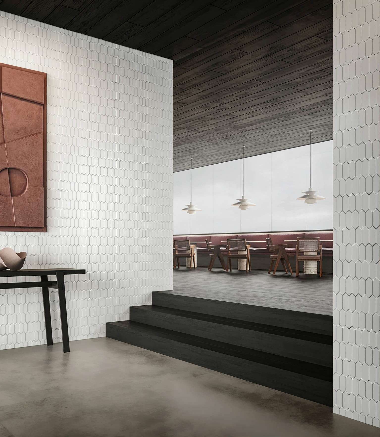 Traditions Vintage Grey Matte 2x5 Picket Mosaic | Alita Tile