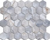 Treasure Blue Dream Onyx 2x2 Polished Hexagon Mosaic | Alita Tile