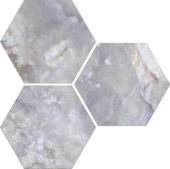 Treasure Blue Dream Onyx 6" Carved Hexagon | Alita Tile