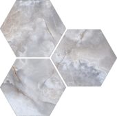 Treasure Blue Dream Onyx 6" Carved Hexagon | Alita Tile