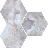 Treasure Blue Dream Onyx 6" Carved Hexagon | Alita Tile