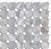 Treasure Blue Dream Onyx Polished Octagon/Dot Mosaic | Alita Tile