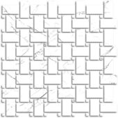 Treasure Ice White Marble Polished Basketweave Mosaic | Alita Tile