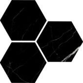Treasure Midnight Nero 6" Carved Hexagon | Alita Tile