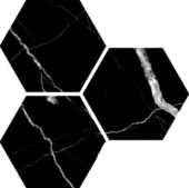 Treasure Midnight Nero 6" Carved Hexagon | Alita Tile