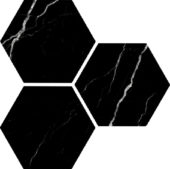 Treasure Midnight Nero 6" Carved Hexagon | Alita Tile