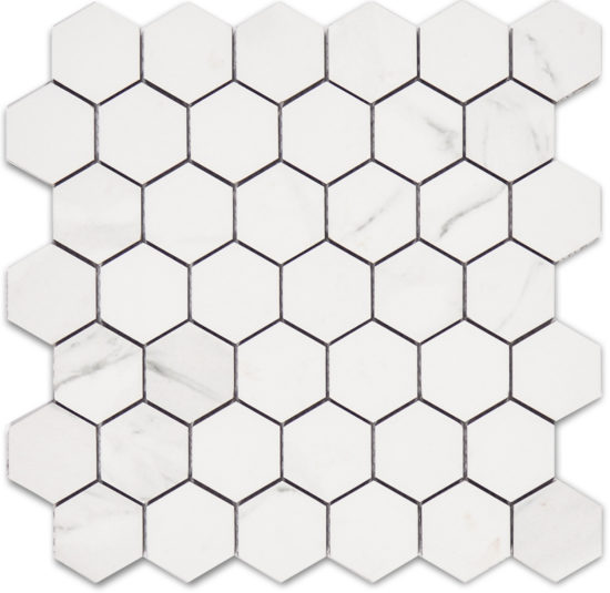 Treasure Statuario 2x2 Polished Hexagon Mosaic | Alita Tile