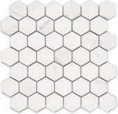 Treasure Statuario 2x2 Polished Hexagon Mosaic | Alita Tile