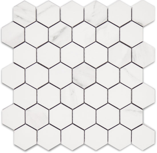 Treasure Statuario 2x2 Polished Hexagon Mosaic | Alita Tile