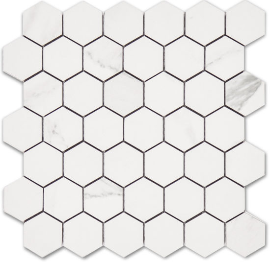Treasure Statuario 2x2 Polished Hexagon Mosaic | Alita Tile