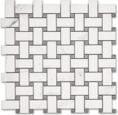 Treasure Statuario Polished Basketweave Mosaic | Alita Tile