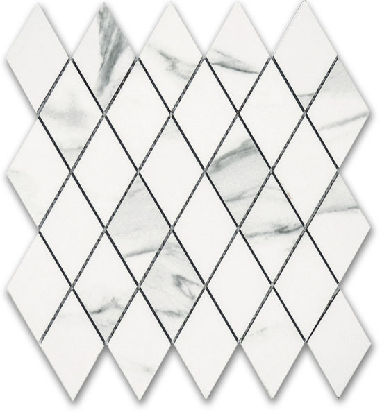 Treasure Statuario Polished Diamond Mosaic | Alita Tile