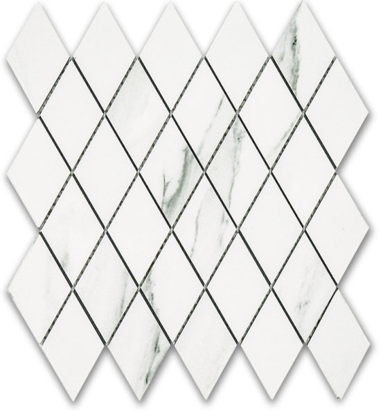 Treasure Statuario Polished Diamond Mosaic | Alita Tile