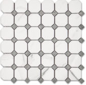 Treasure Statuario Polished Octagon/Dot Mosaic | Alita Tile