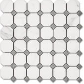 Treasure Statuario Polished Octagon/Dot Mosaic | Alita Tile